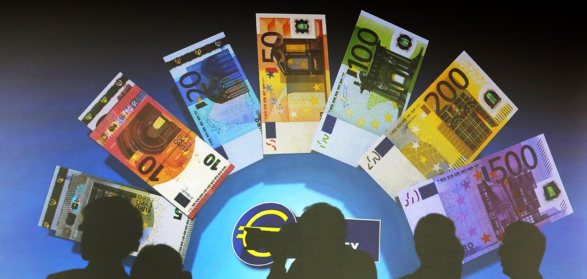 The European Central Bank presents new banknotes on Jan. 13.