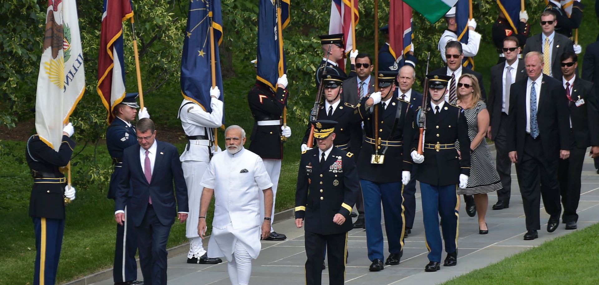 Indian Prime Minister Narendra Modi and U.S. Defense Secretary Ashton Carter