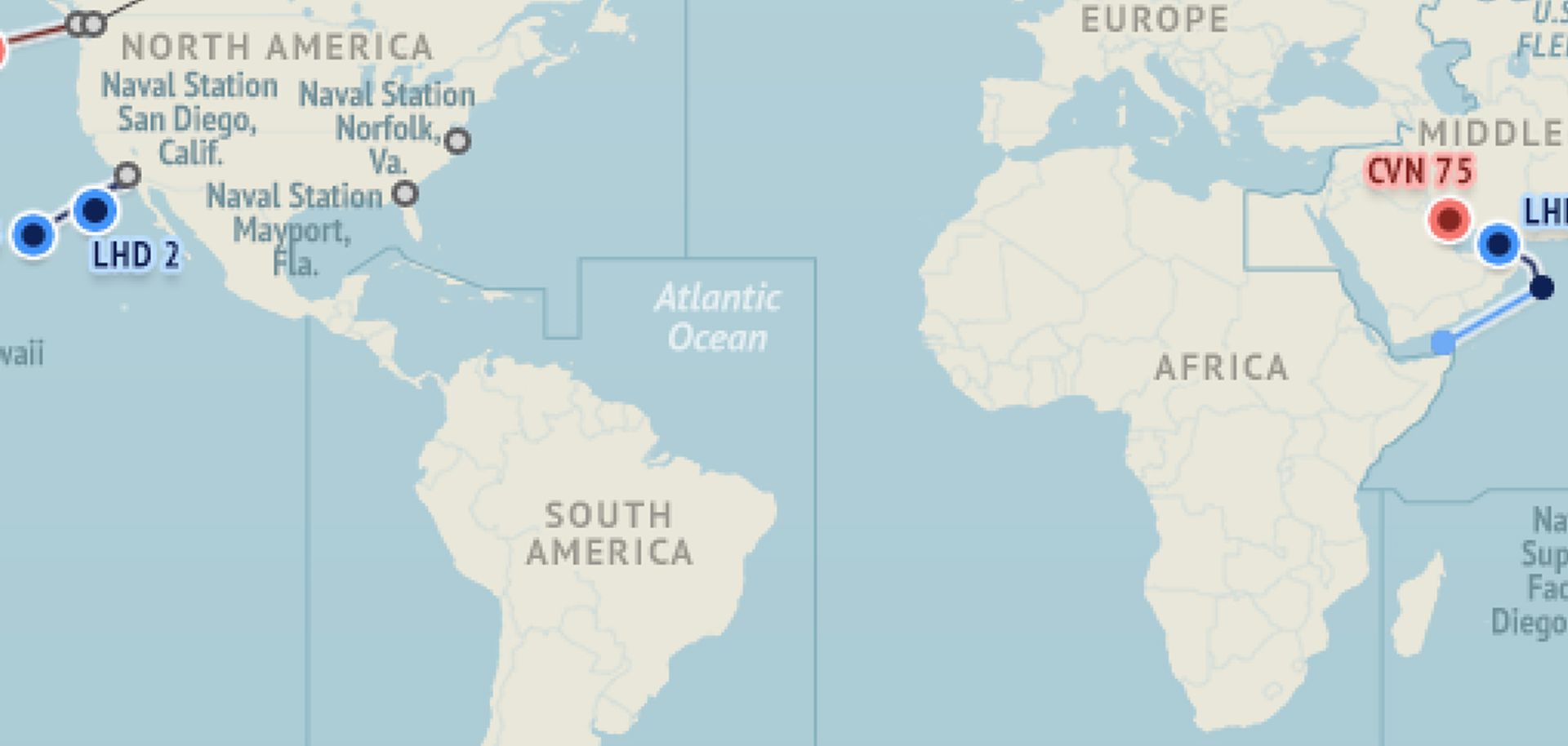 U.S. Naval Update Map: Jan. 28, 2016