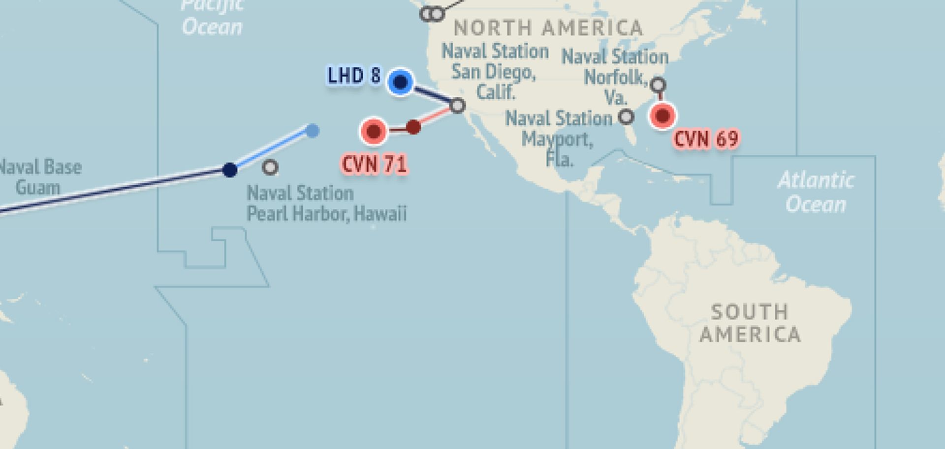 U.S. Naval Update Map: March 3, 2016 Display