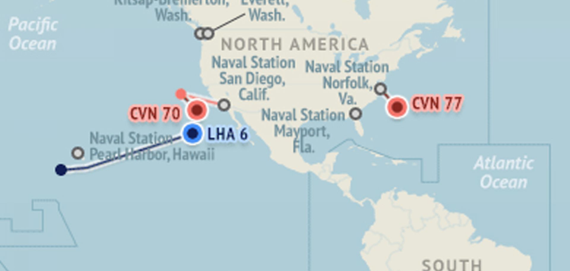 U.S. Naval Update Map: August 11, 2016 (Display)