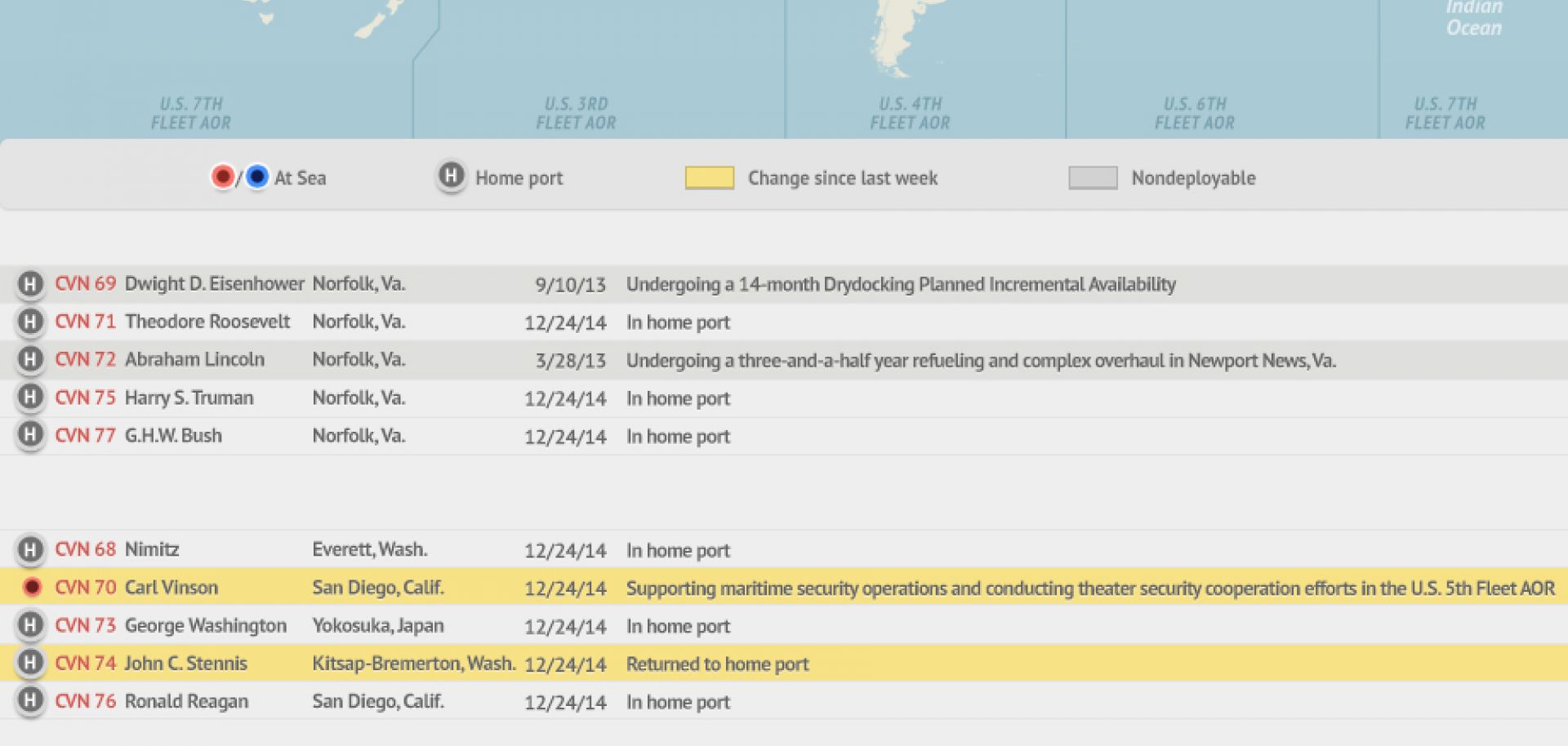 Naval Update Map Dec. 24, 2014