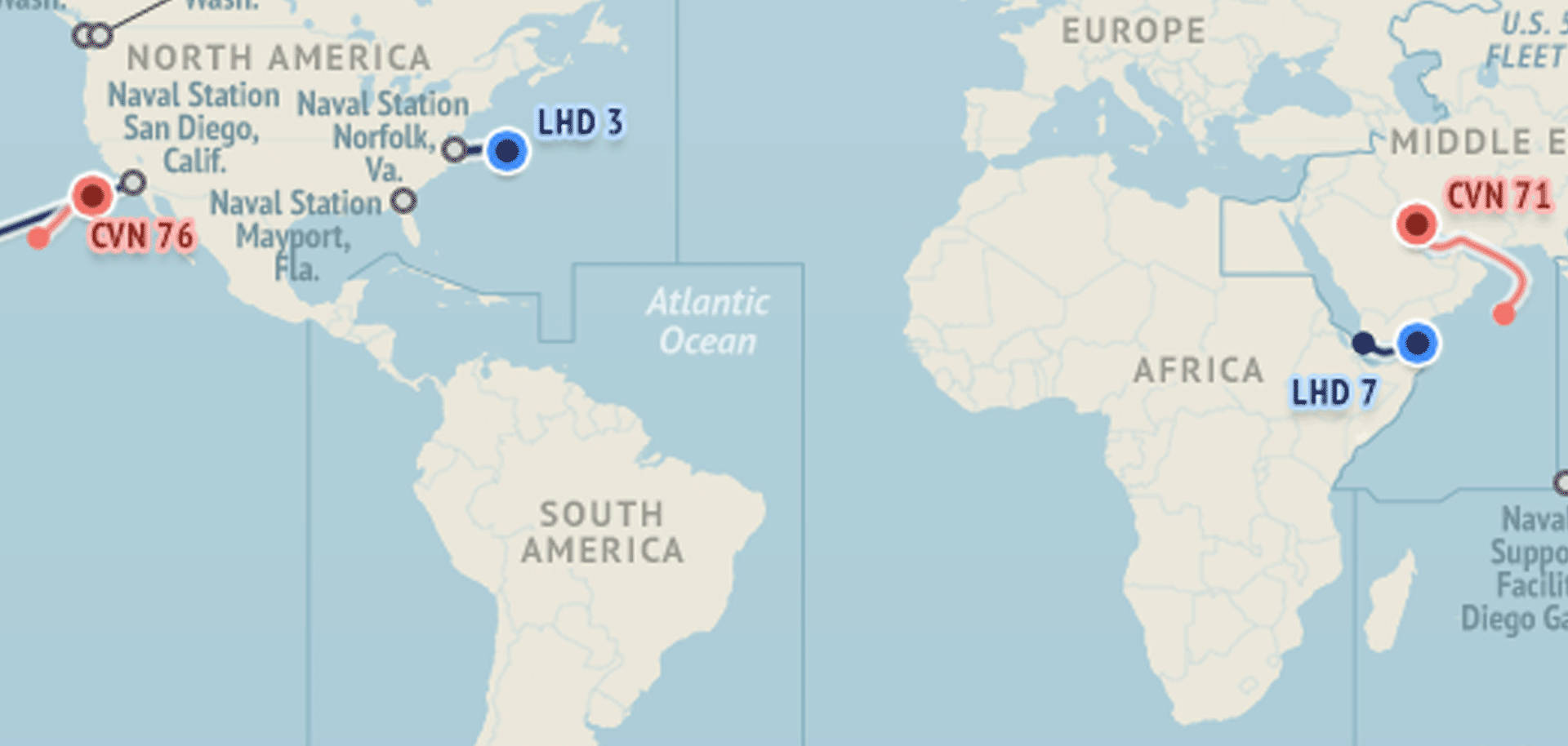 U.S. Naval Update Map: May 14, 2015 (Display)