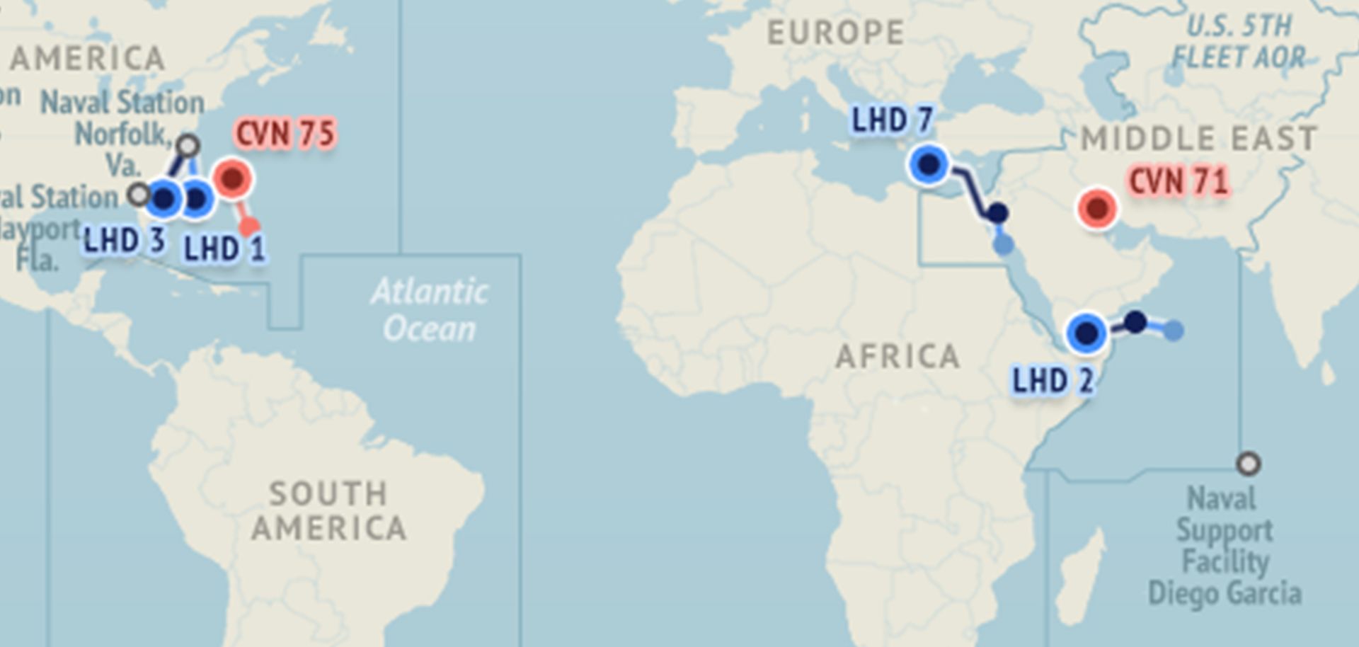 U.S. Naval Update Map: June 25, 2015 (DISPLAY)