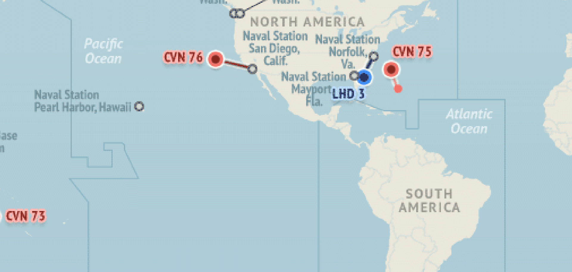 U.S. Naval Update Map: July 2, 2015