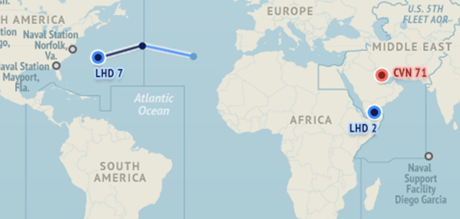 U.S. Naval Update Map: July 23, 2015