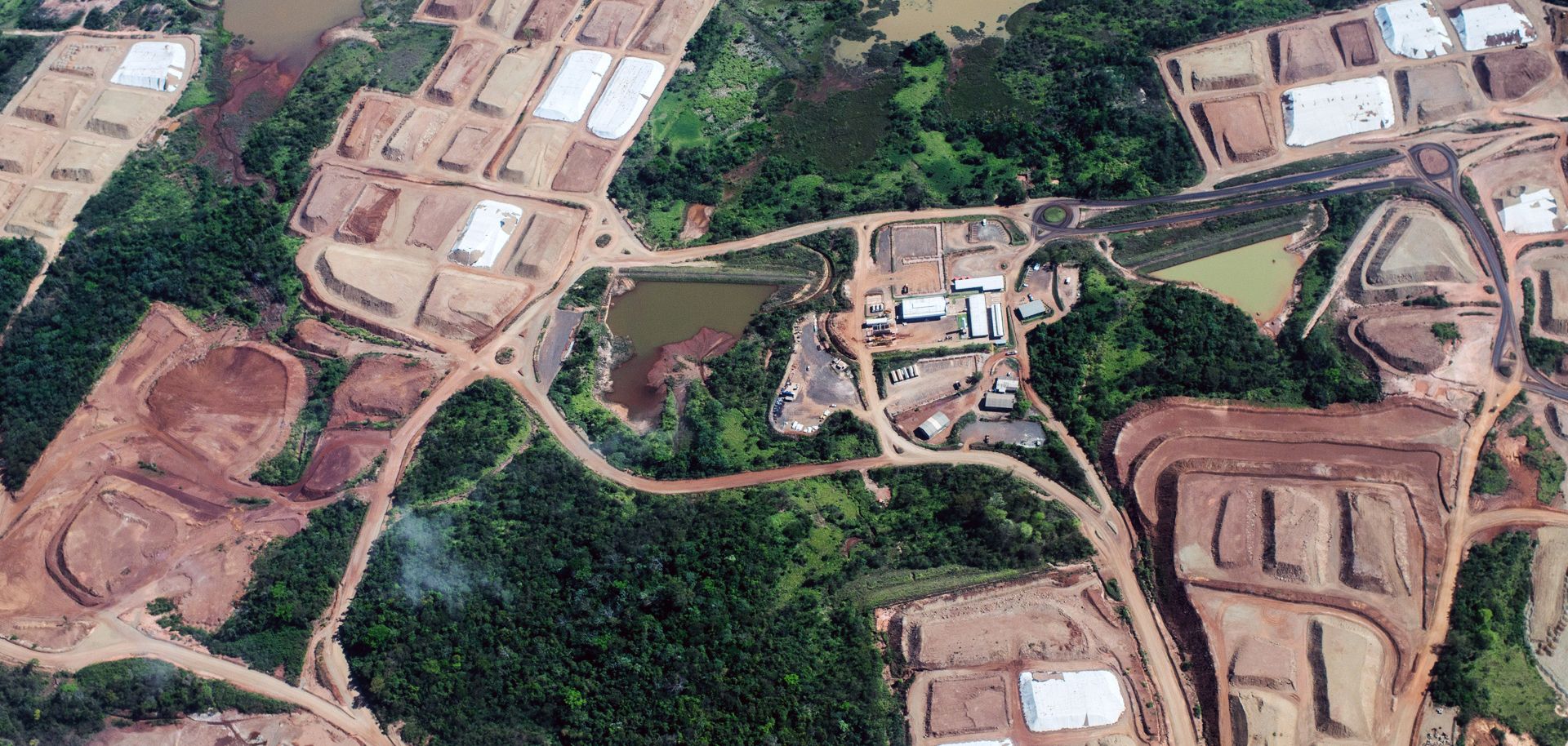 An aerial view of a Vale mining site in Para state, Brazil, on August 6, 2013. 