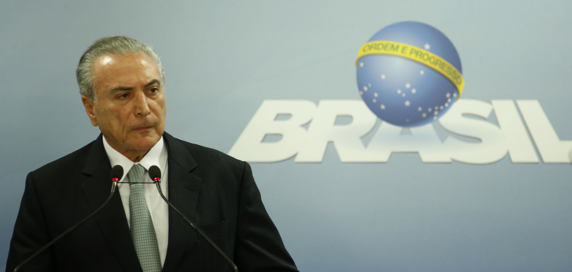 President Michel Temer delivers a statement in Brasilia, Brazil. A new round of corruption accusations against him comes at a crucial time for Mercosur in its talks with the European Union.