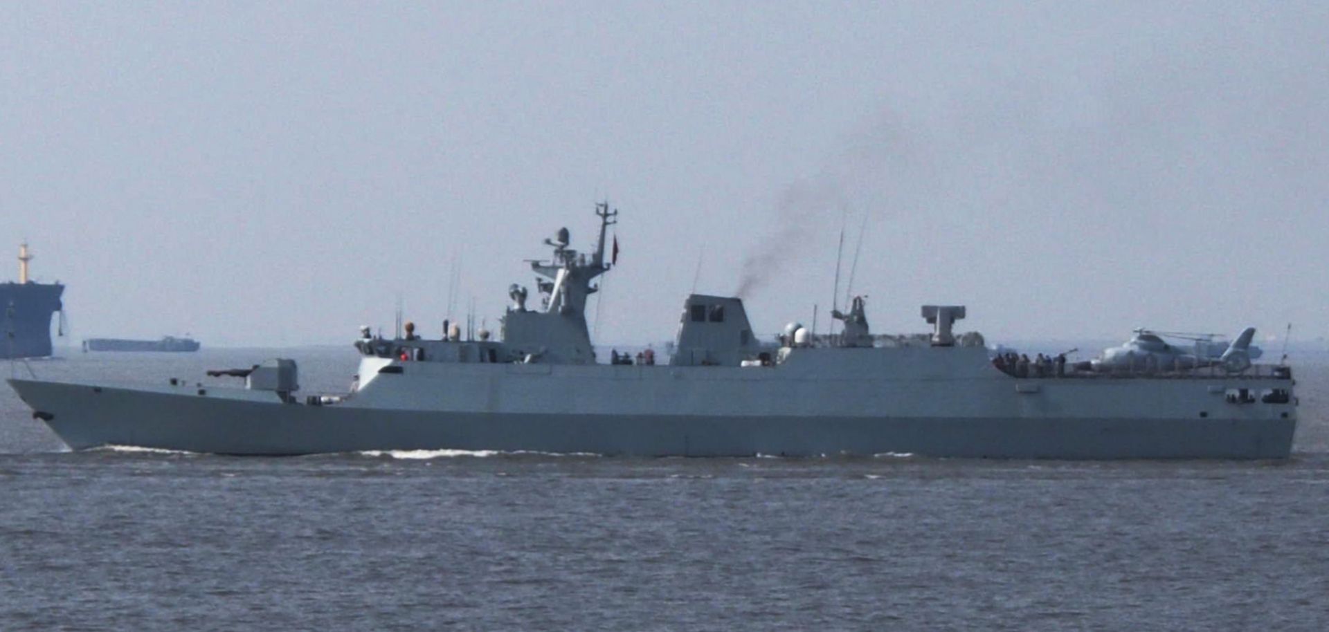 A Chinese Type 056 corvette photographed in May 2013. Beijing thus needs to develop robust anti-submarine warfare capabilities to keep submarines out of the first island chain, where many mainland and naval targets would be in range of attack.