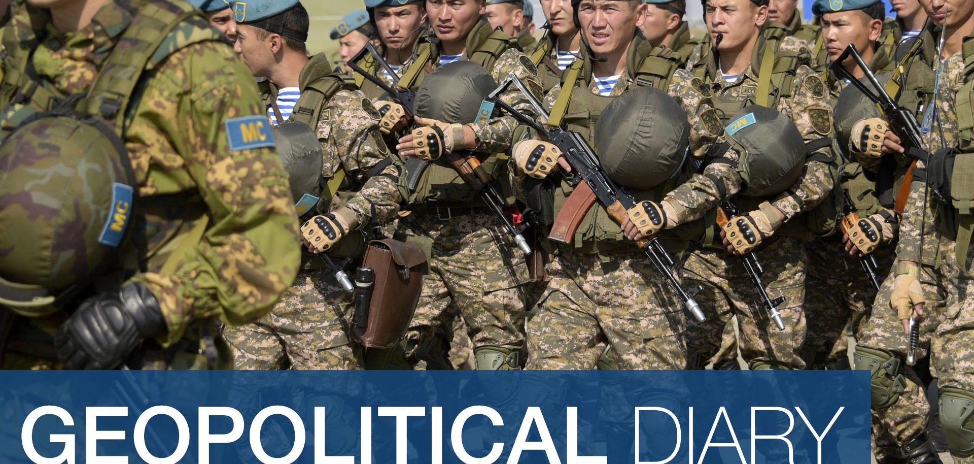 Soldiers take part in a joint exercise of the Collective Security Treaty Organization (CSTO) Peacekeeping Forces at a training ground in Armenia on September 30, 2015. AFP PHOTO / KAREN MINASYAN (Photo credit should read KAREN MINASYAN/AFP/Getty Images)