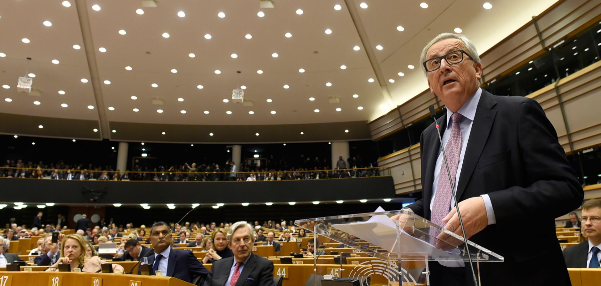 EU Commission President Jean-Claude Juncker presented a report on the European Union's future March 1 in Brussels. The report outlines five different scenarios, including the possibility that member states could regain domestic policymaking authority.