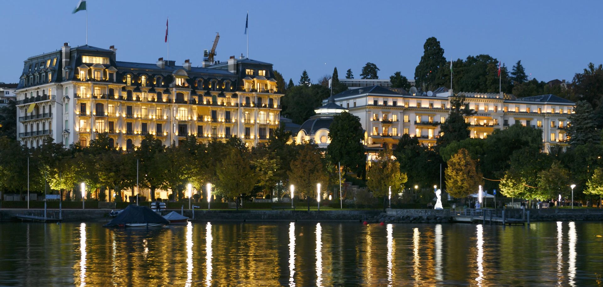 The Beau-Rivage Palace hotel in Lausanne, Switzerland. The politically neutral space hotels provide can make them ideal spaces for leaders to convene for consultation in times of crisis.