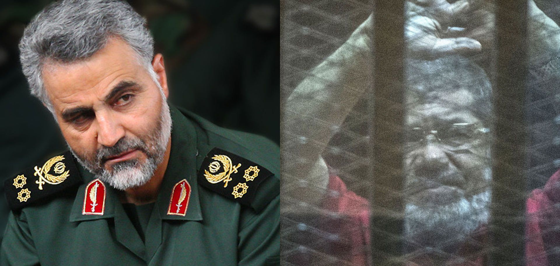 The commander of the IRGC's elite Quds Force, Qassem Soleimani (L), and ousted Egyptian President and Muslim Brotherhood member Mohammed Morsi. The United States is considering placing both organizations on its list of foreign terrorist organizations.