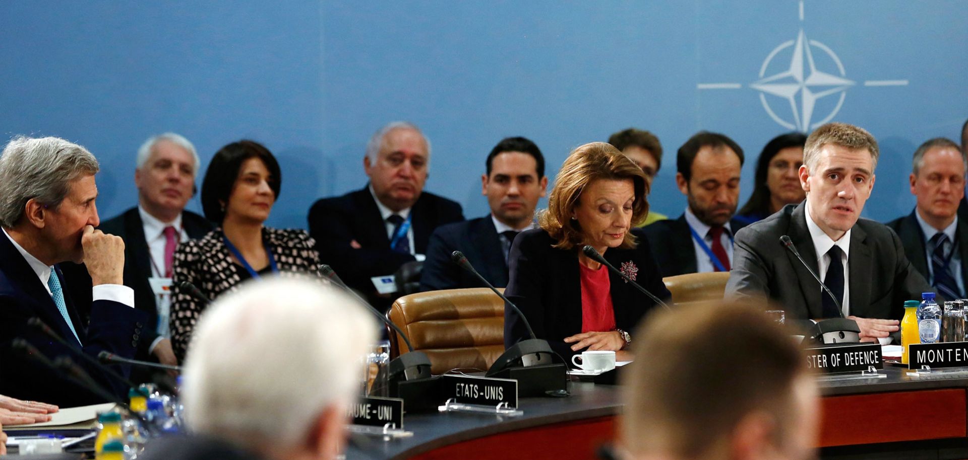 A NATO ministerial meeting takes place at the organization's headquarters in Brussels on Dec. 2.