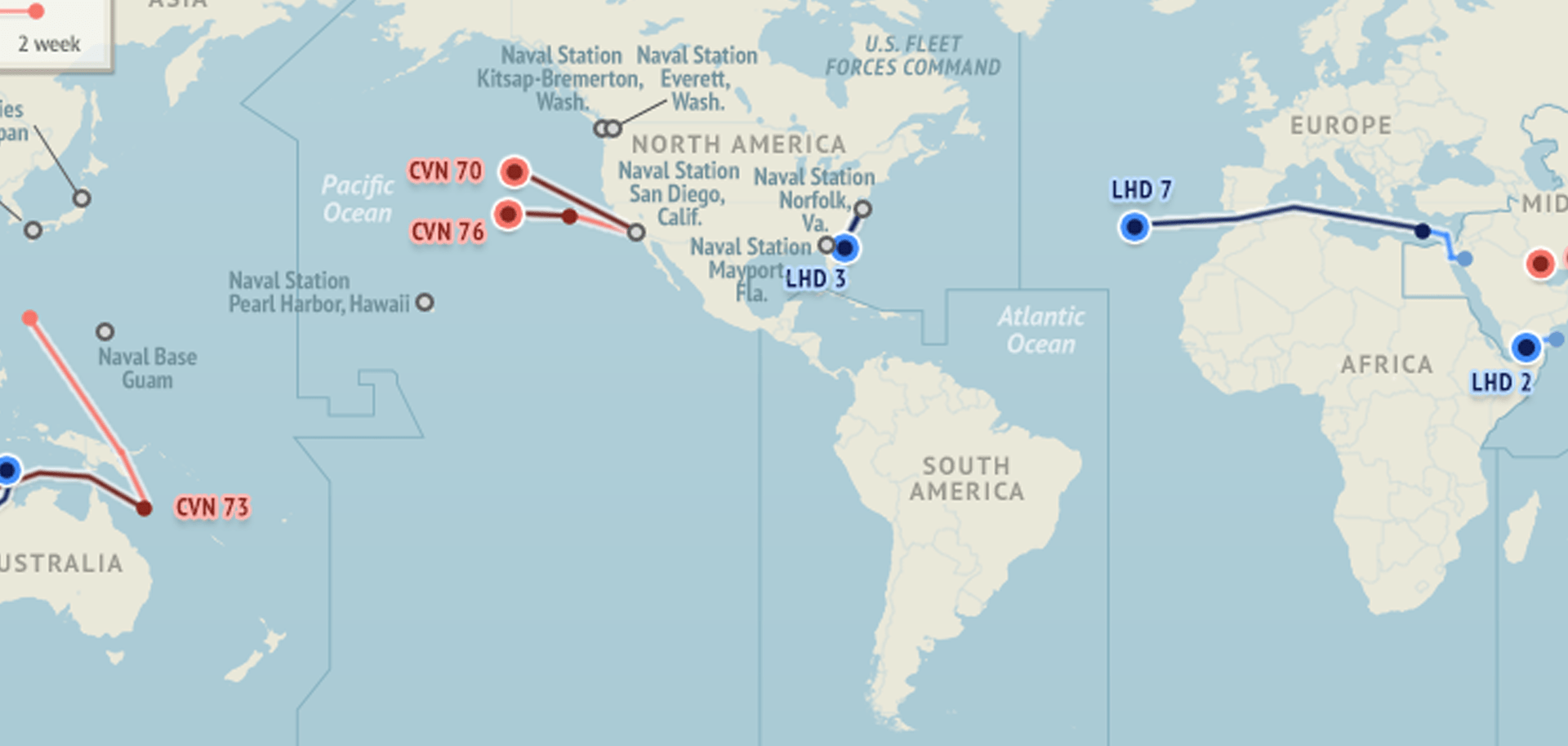 U.S. Naval Update Map: July 9, 2015