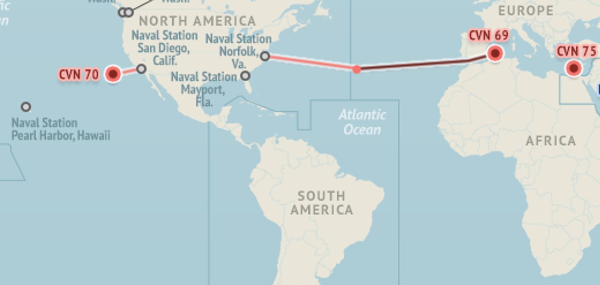 U.S. Naval Update Map: June 16, 2016