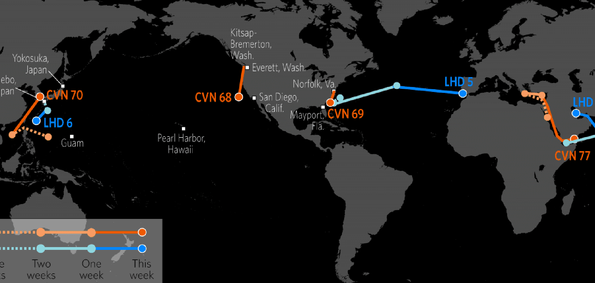 U.S. Naval Update Map: March 23, 2017