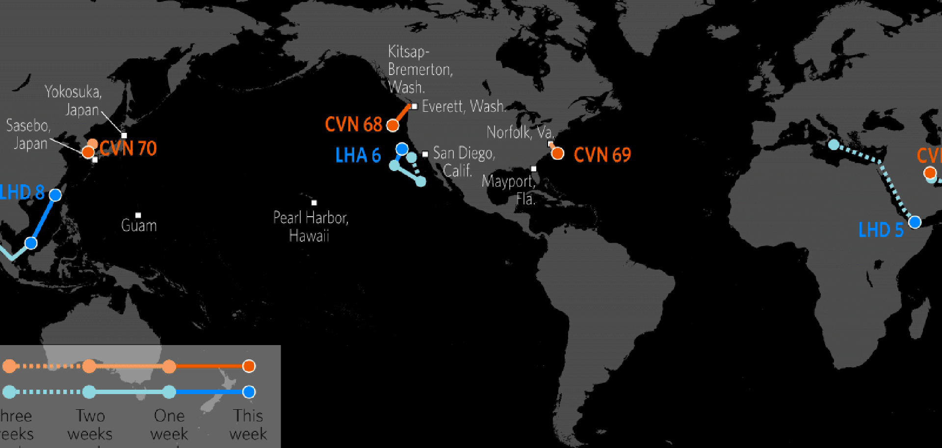 U.S. Naval Update Map: April 13, 2017