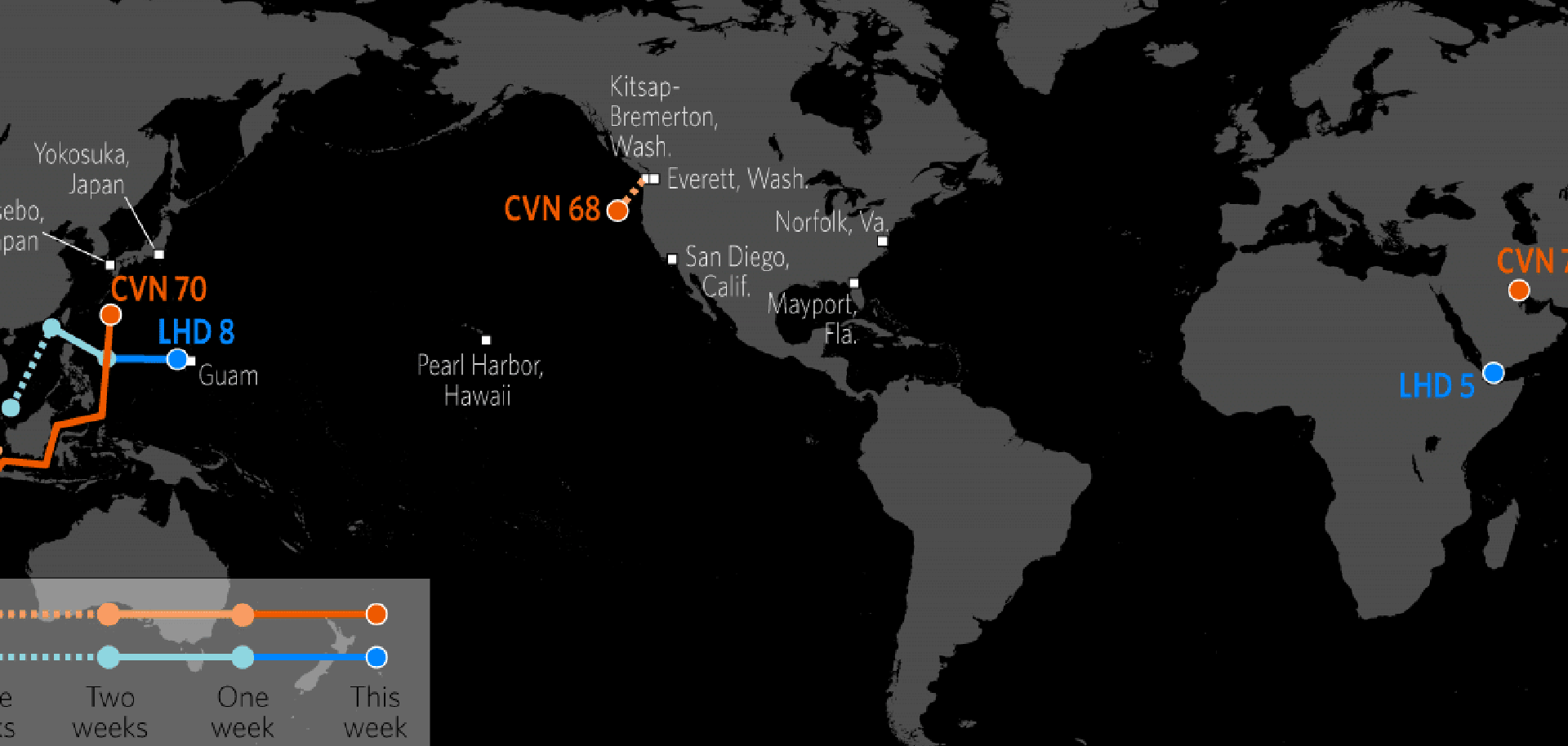 U.S. Naval Update Map: April 27, 2017