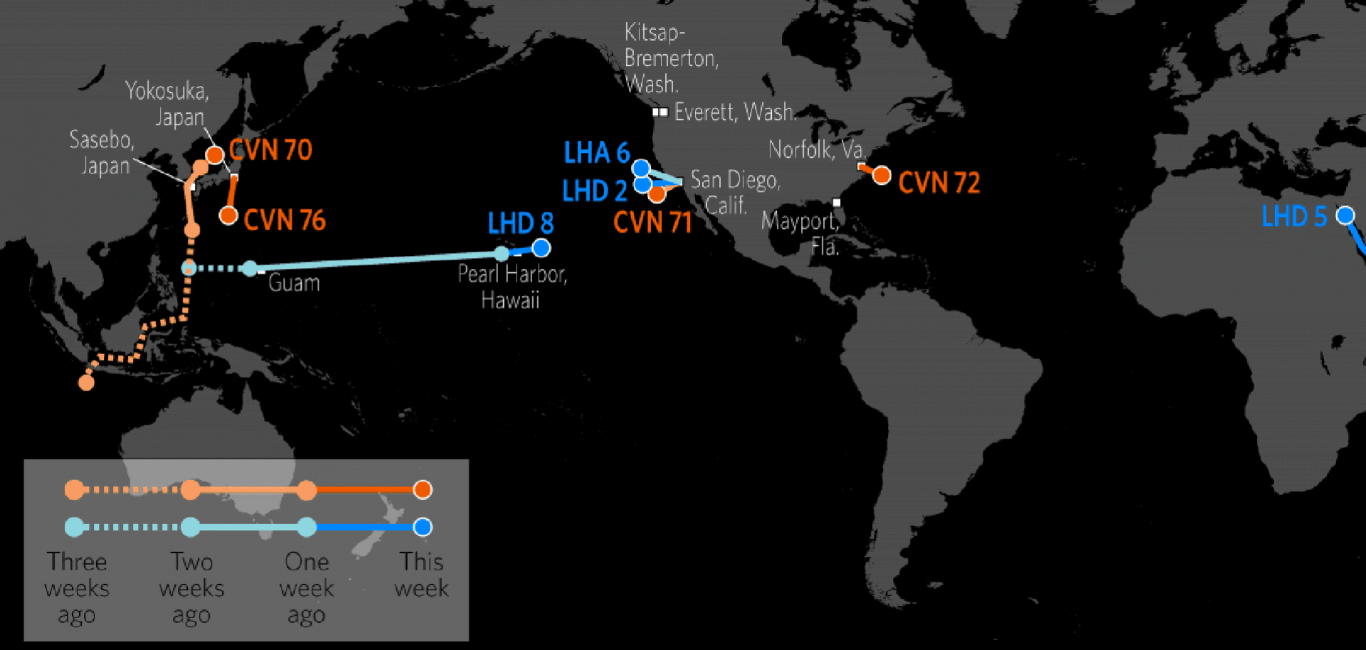 U.S. Naval deployments