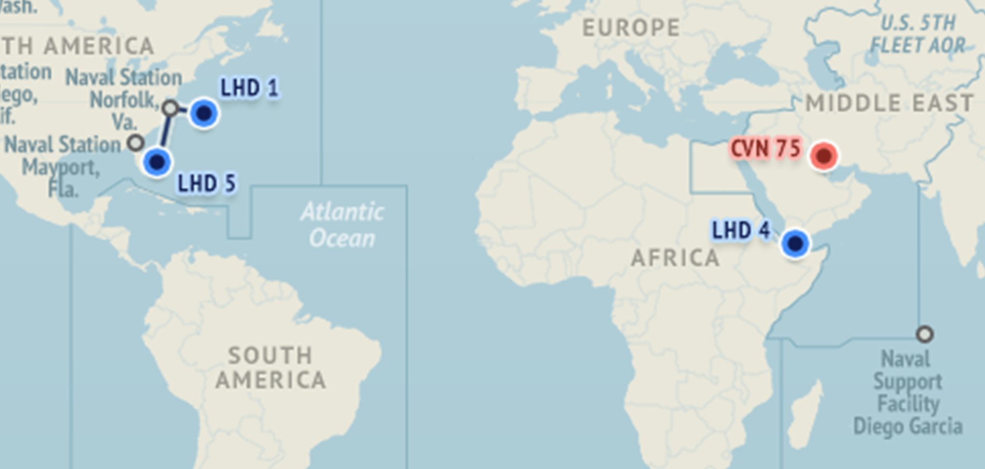 U.S. Naval Update Map: May 12, 2016