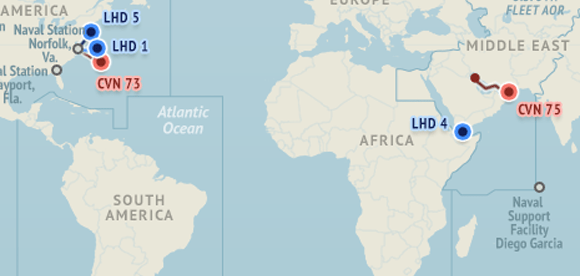 U.S. Naval Update Map: May 26, 2016