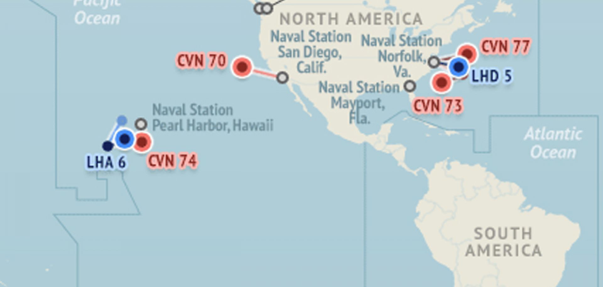 U.S. Naval Update Map: July 28, 2016
