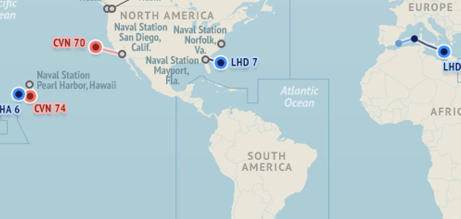 U.S. Naval Update Map: Aug. 4, 2016 DISPLAY