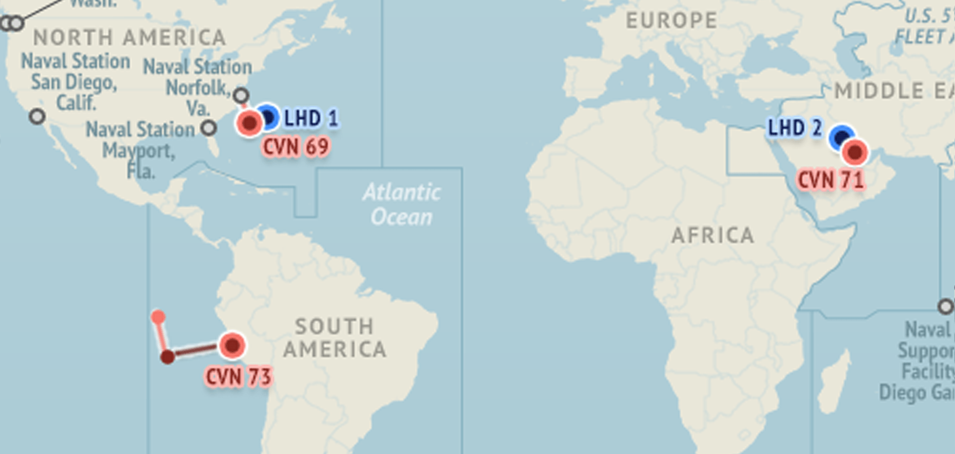 U.S. Naval Update Map: Oct. 8, 2015