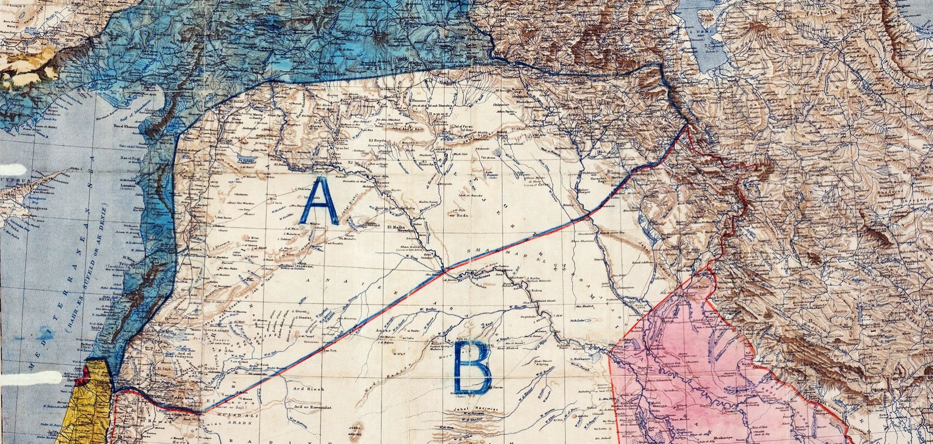 The 1916 Sykes-Picot agreement laid the framework for many of the boundaries that still define the Middle East today, delineating Jordan, Lebanon, Syria, Iraq, Mandate Palestine and several Arabian Gulf countries. The boundaries are losing significance, but there is little impetus to redraw them.