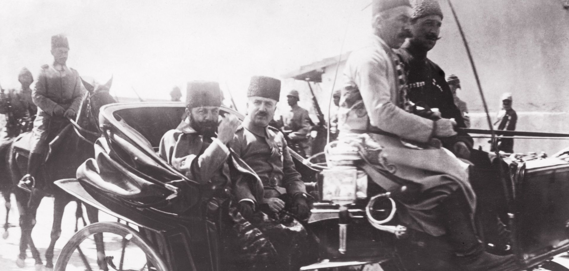Jamal Pasha, the Ottoman governor of Syria, passes through Damascus on July 17, 1917. Under Ottoman rule, Syria existed as a collection of culturally diverse provinces.