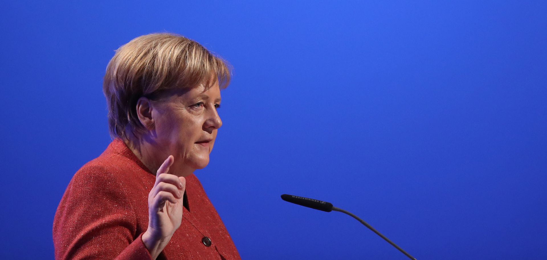 German Chancellor Angela Merkel speaks at the annual congress of the Confederation of German Employers' Associations on Nov. 22, 2018, in Berlin.