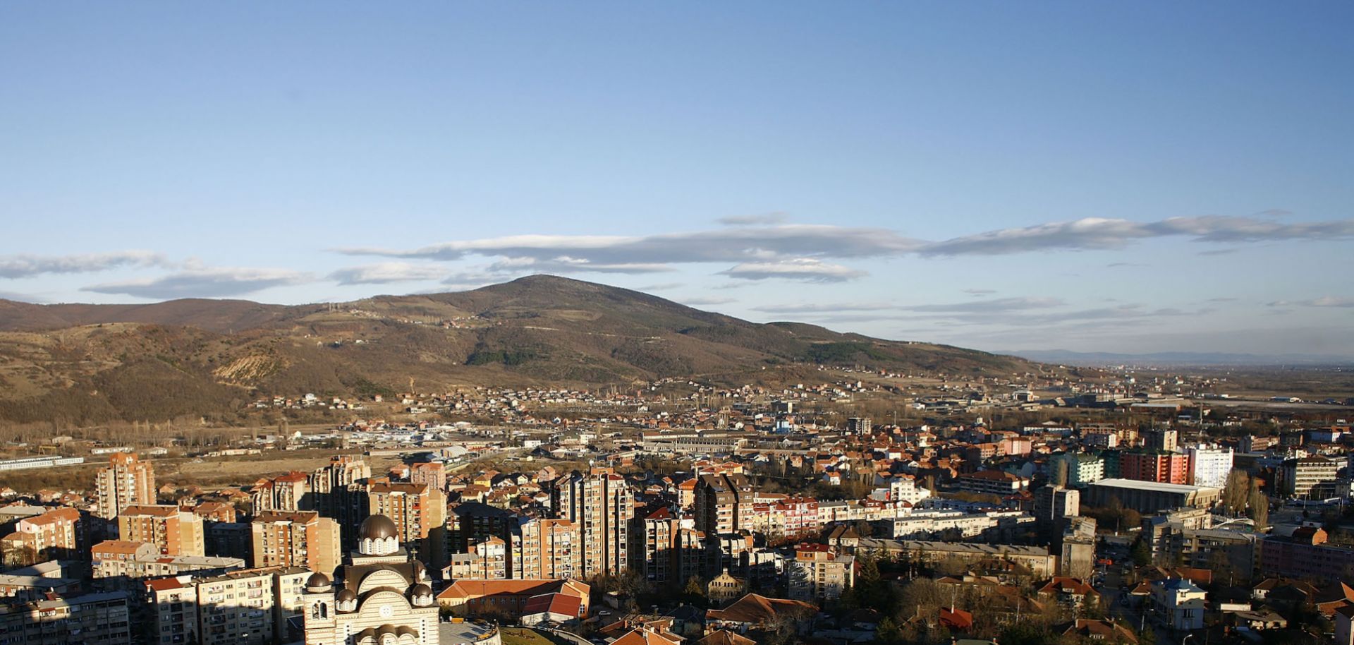 A view of the town of Mitrovica