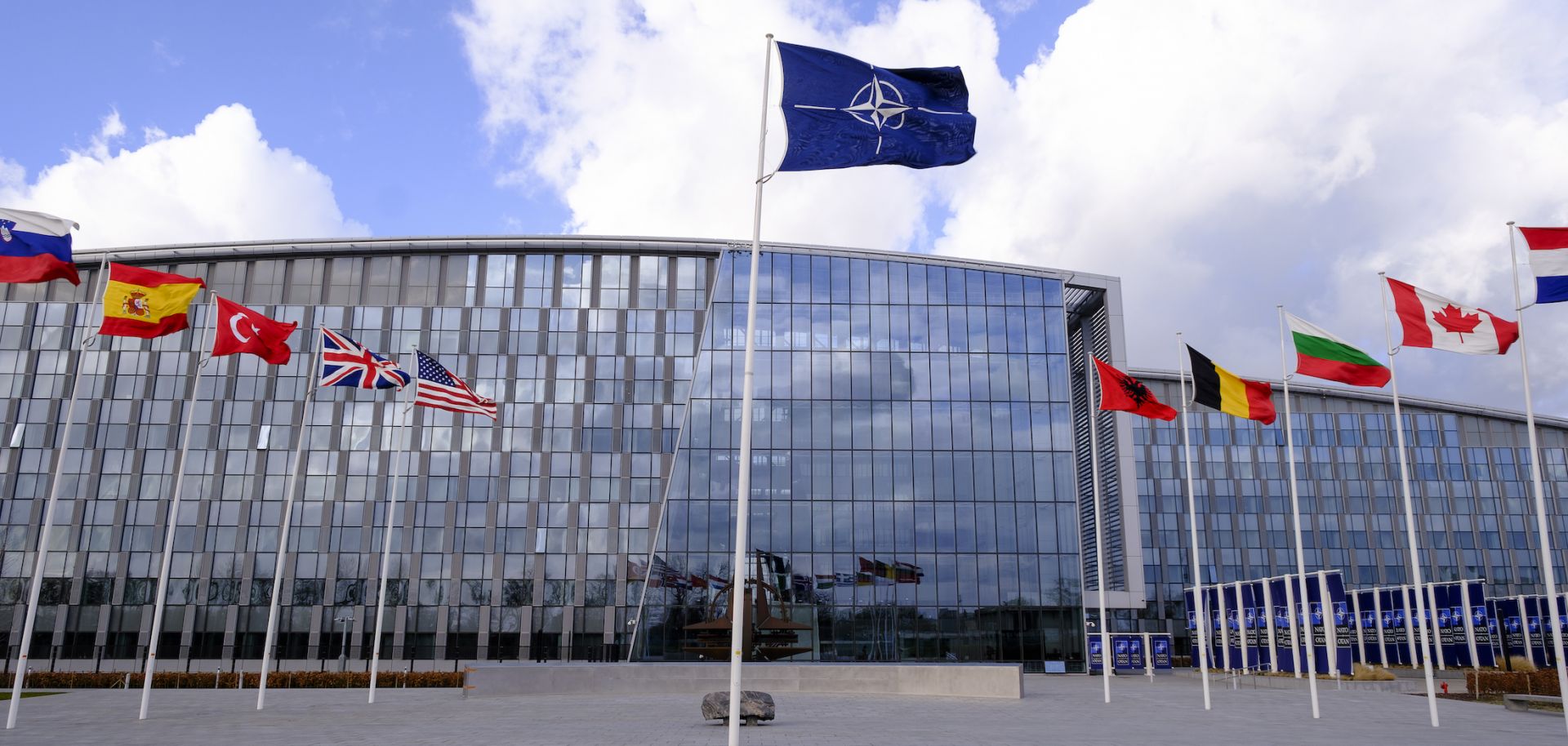 NATO headquarters on Feb. 11, 2020, in Brussels.