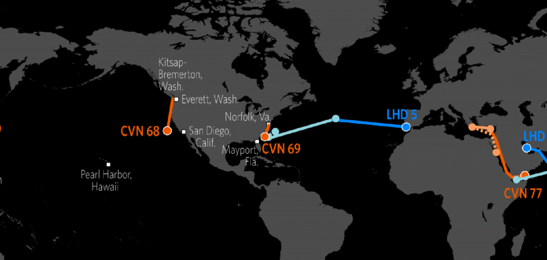 U.S. Naval Update Map: March 16, 2017