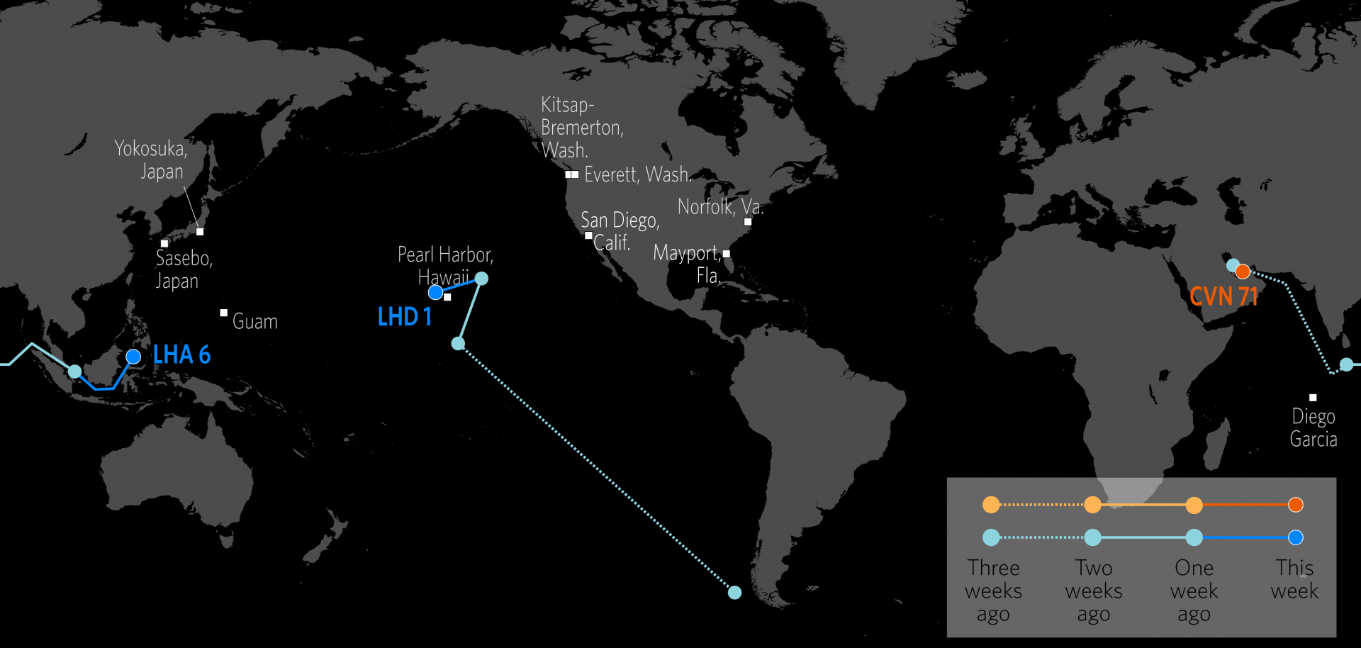 U.S. Naval Update Map: Jan. 4, 2018