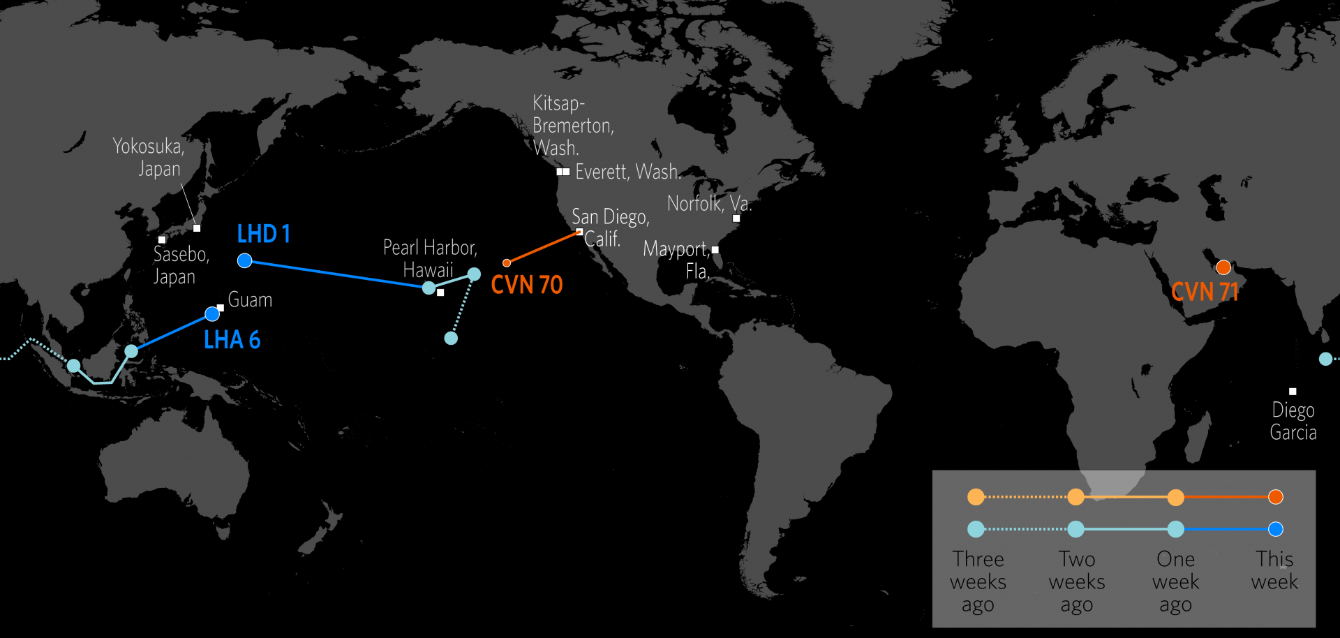 U.S. Naval Update Map: Jan. 11, 2018