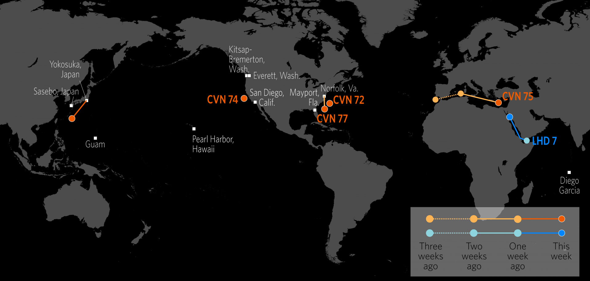 U.S. Naval Update Map: May 17, 2018