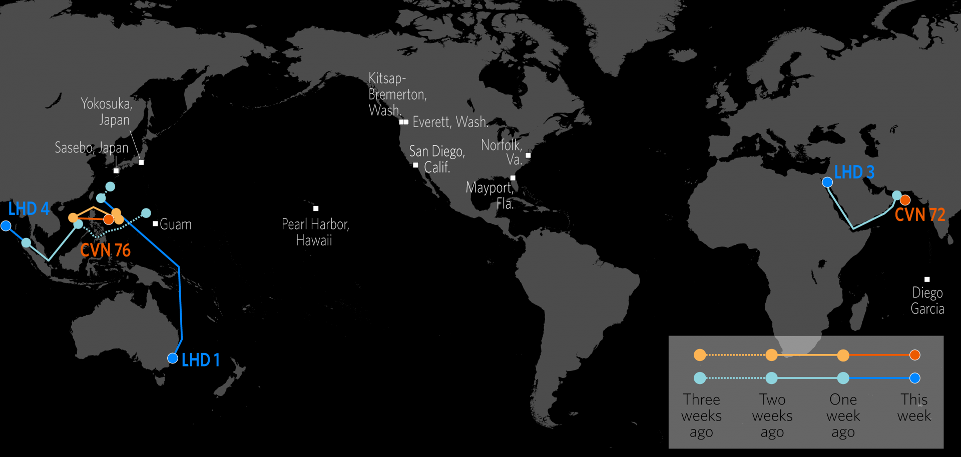 U.S. Naval Update Map: June 20, 2019