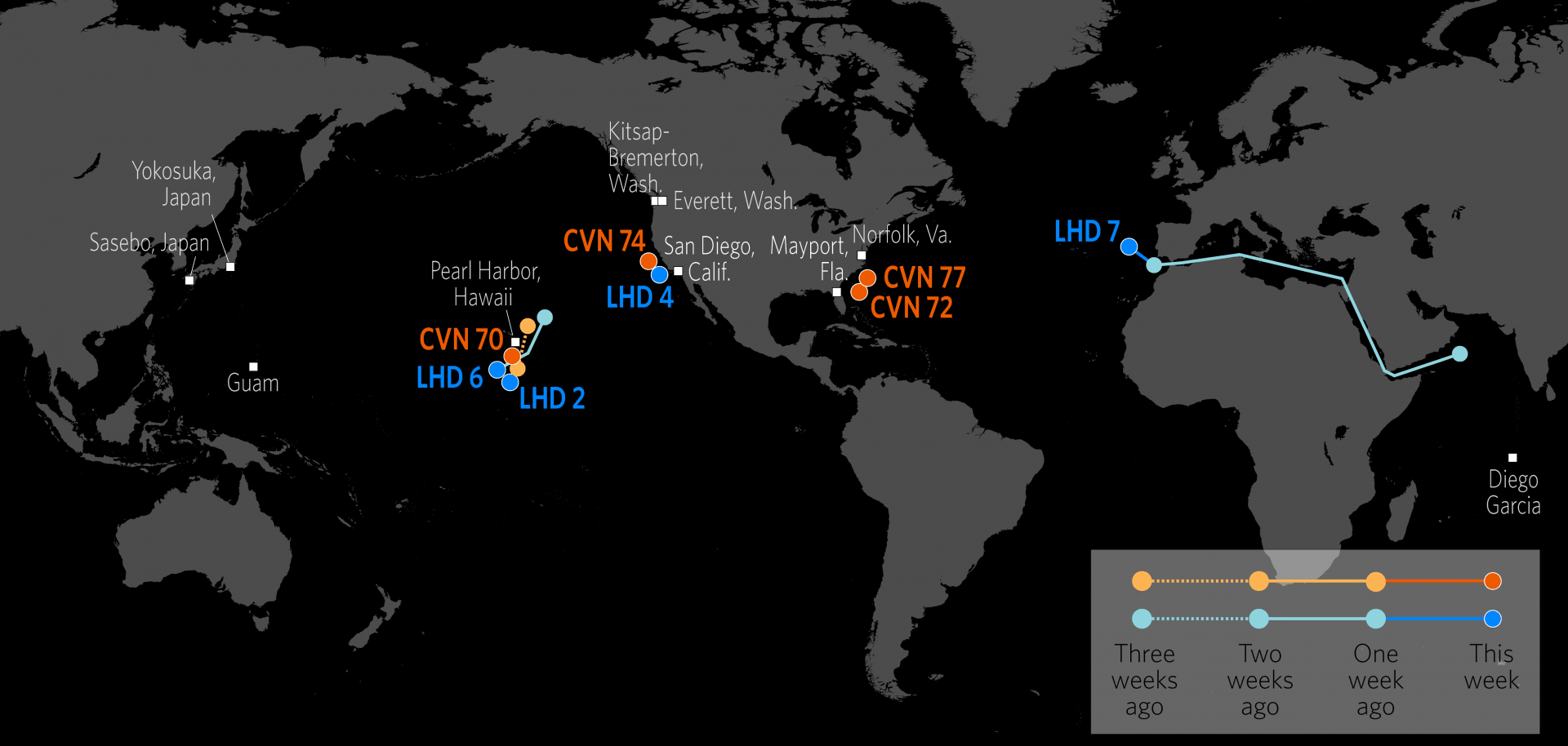 Naval Update Map: Aug. 2, 2018