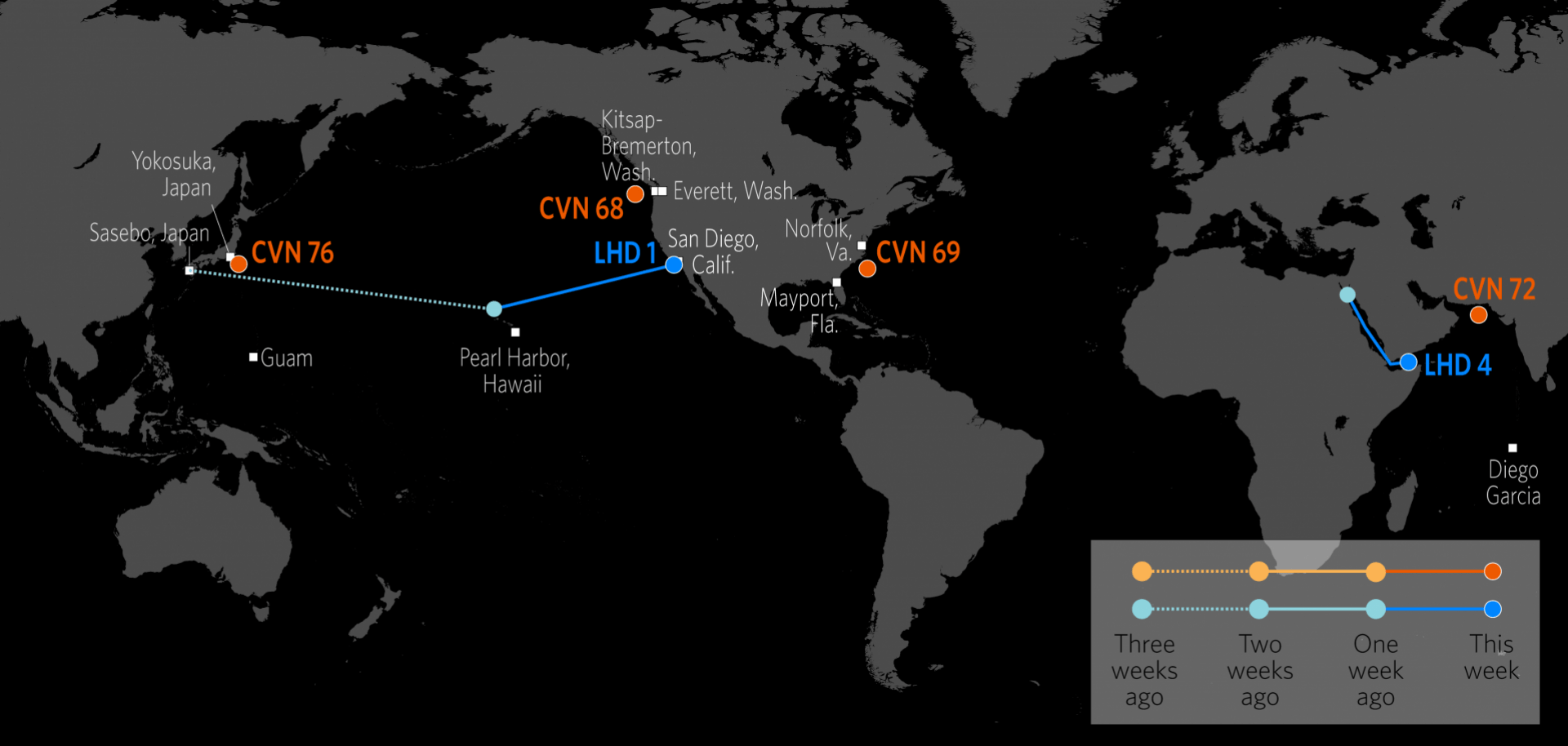 U.S. Naval Update Map: Sept. 19, 2019
