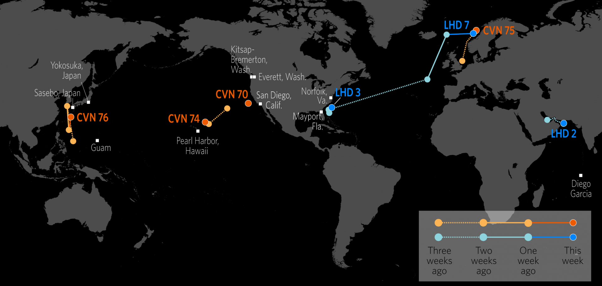 Naval Update Map: Nov. 1, 2018