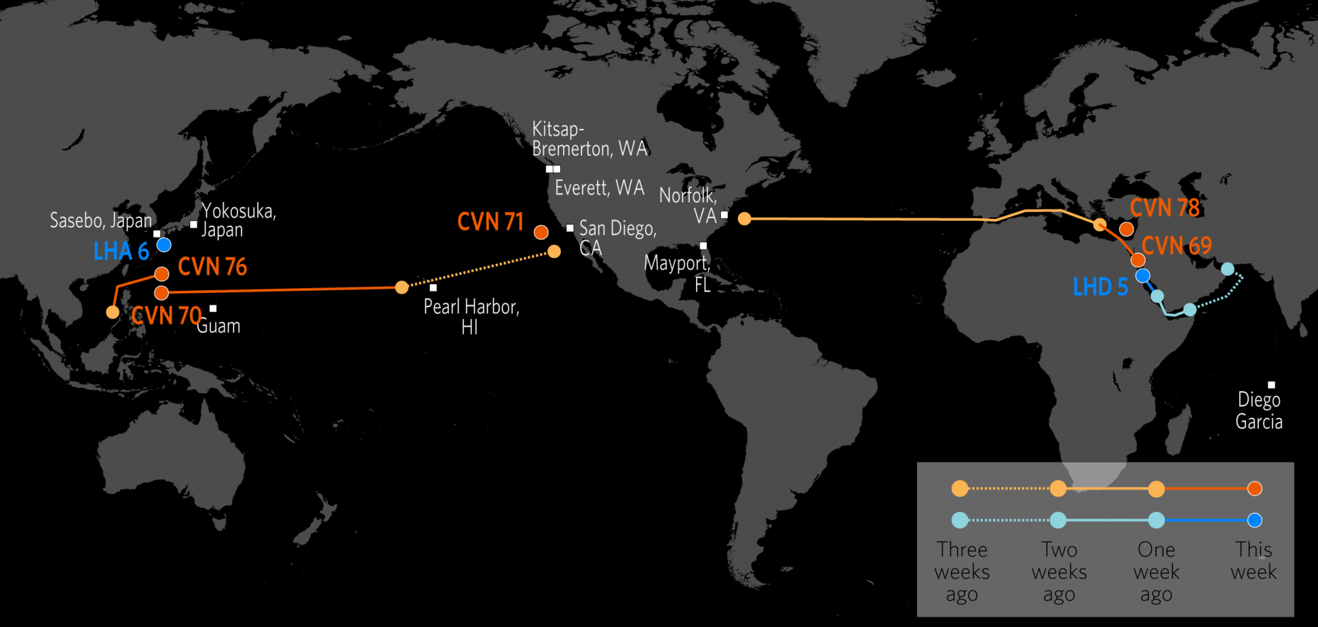 Naval Update Map display