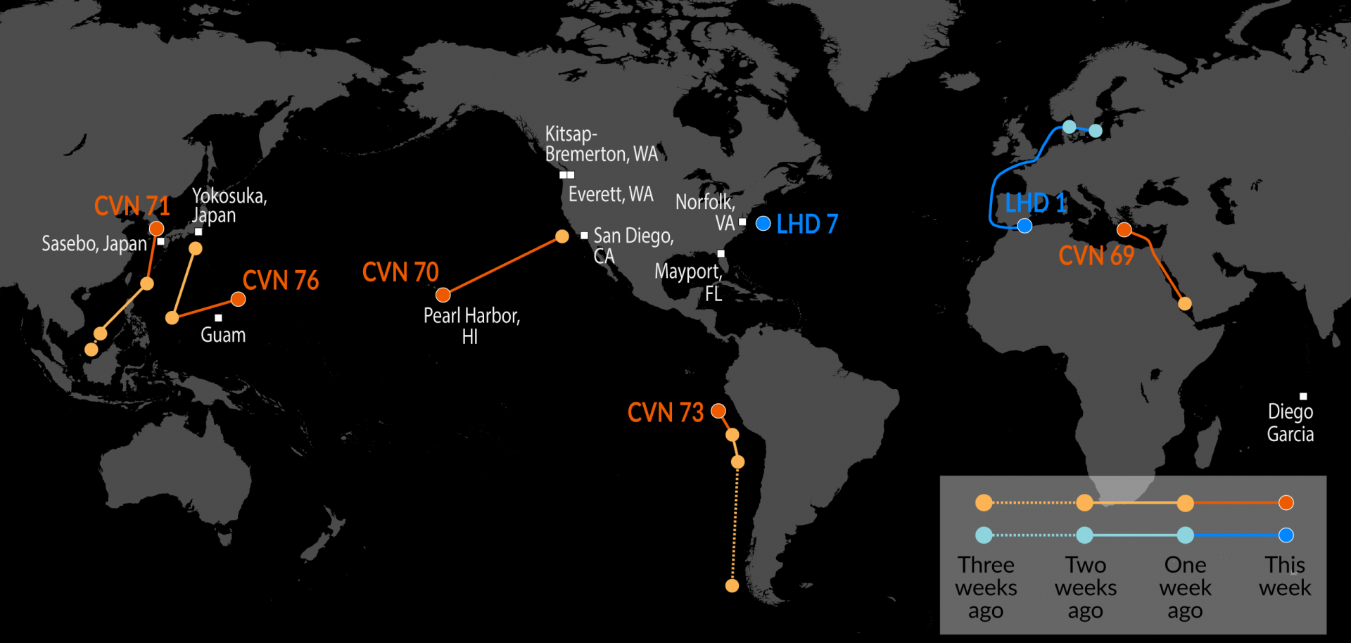 Naval Update Map display