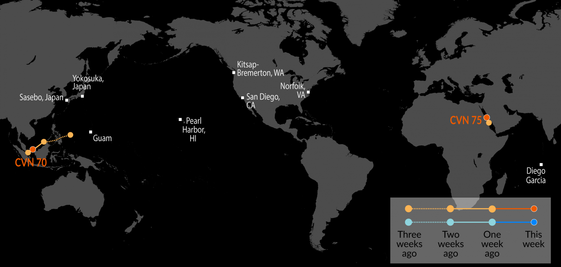 A Map of U.S. Naval Assets