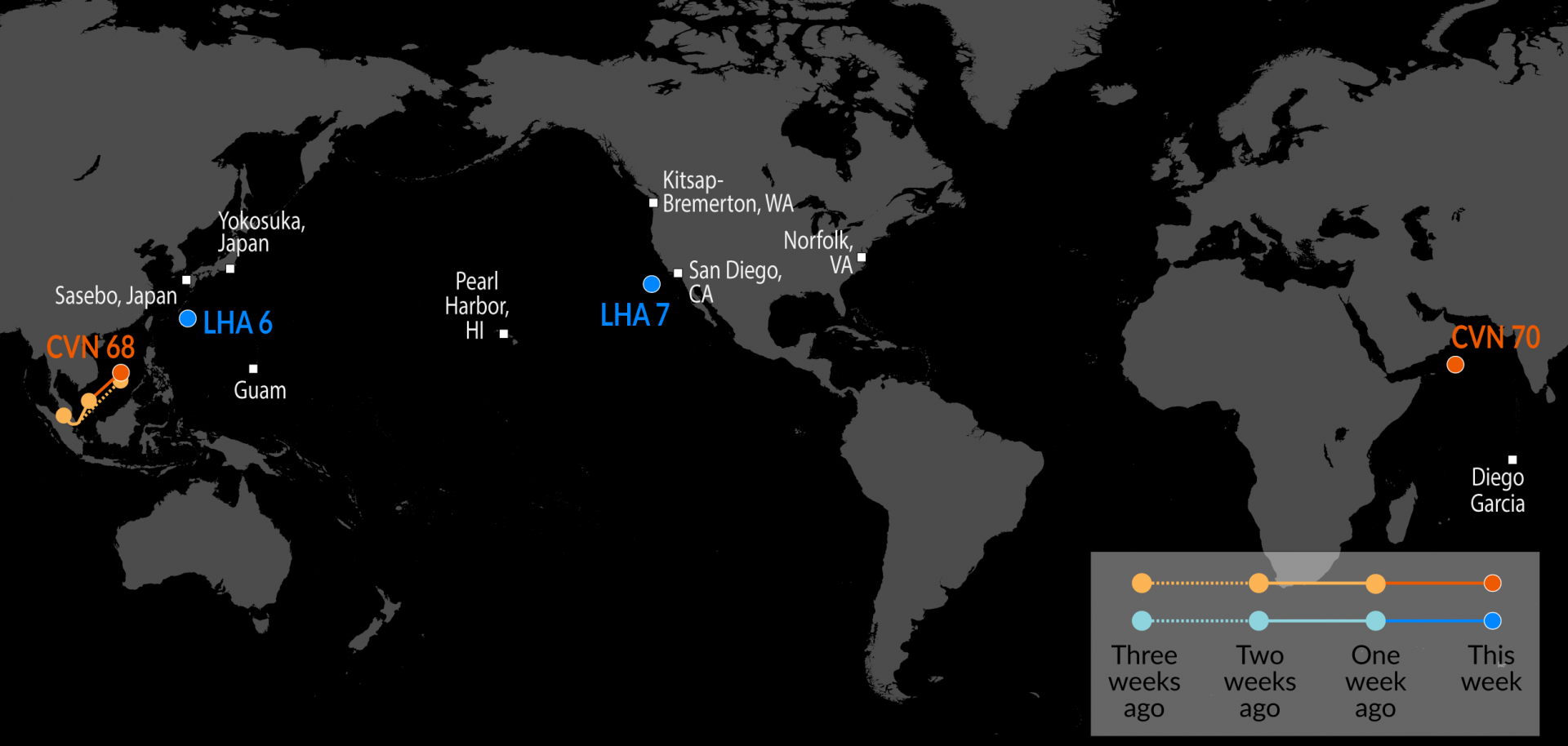 A Map of U.S. Naval Assets 