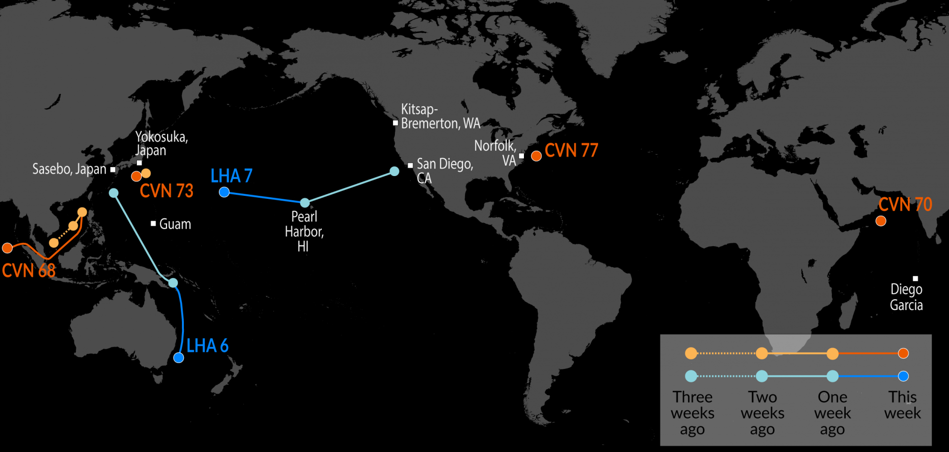 A Map of U.S. Naval Assets 