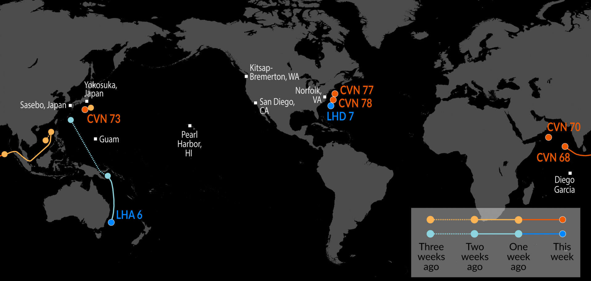 A Map of U.S. Naval Assets 