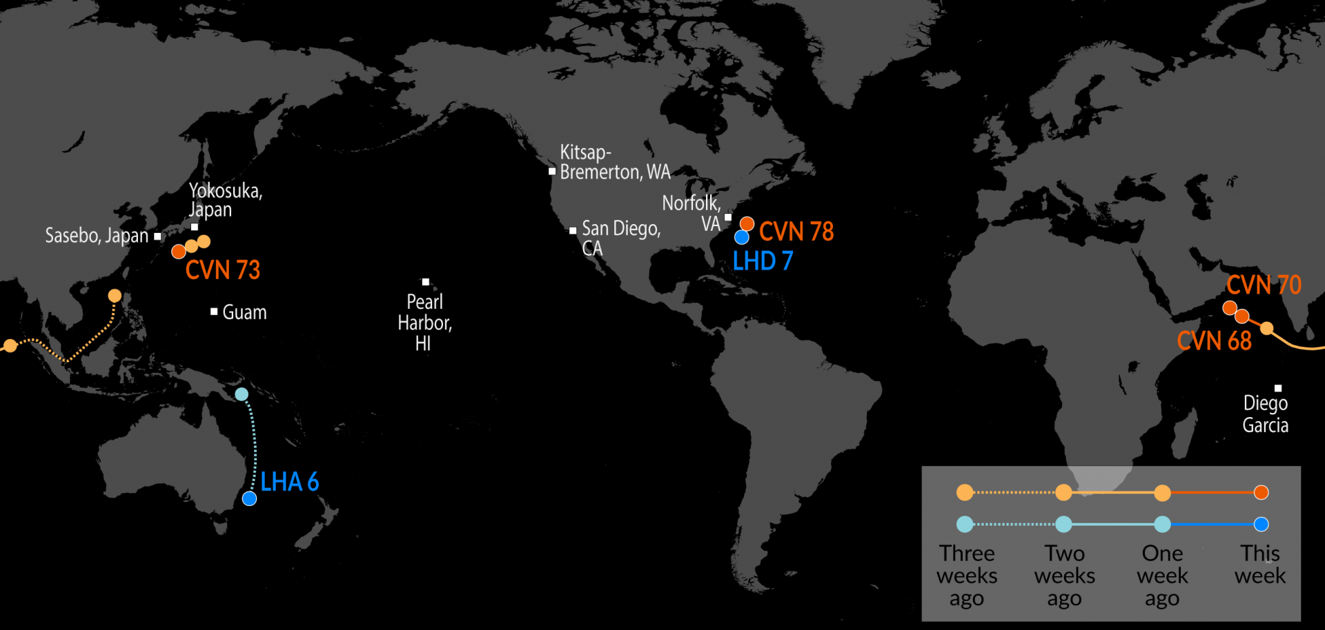 A Map of U.S. Naval Assets 