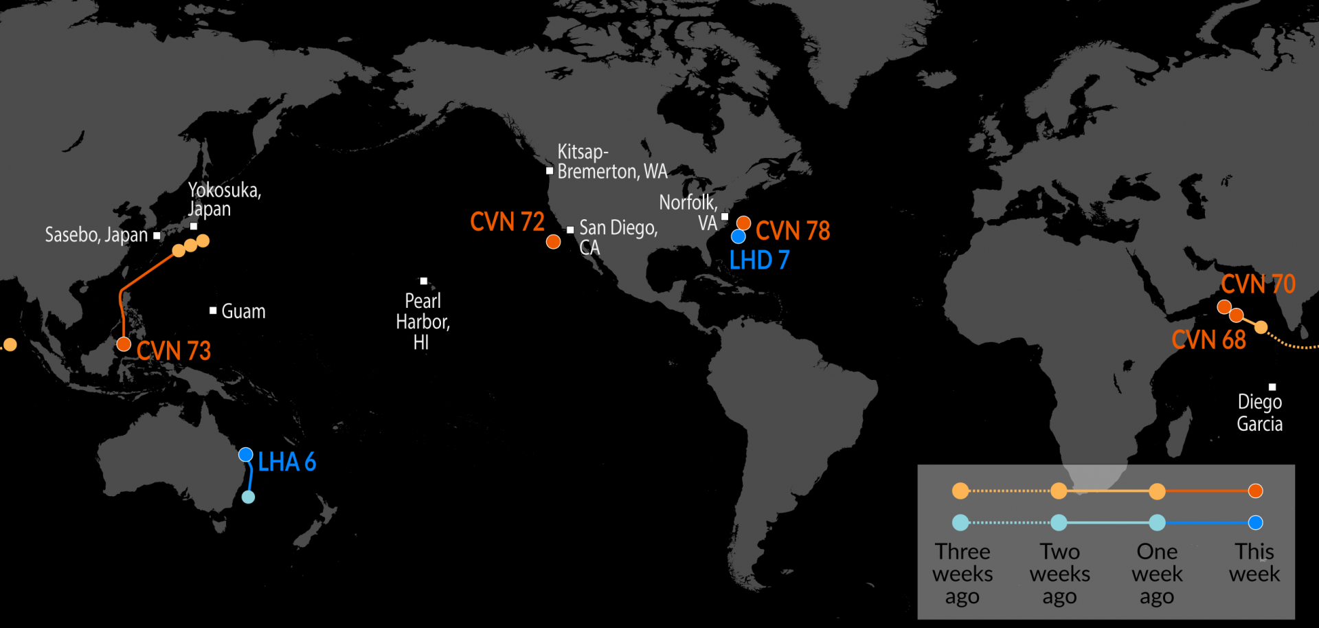 A Map of U.S. Naval Assets 